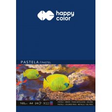 Blok do pasteli A4 24 arkusze 160 g 3 kolory Happy Color 010866