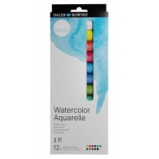 Farby akwarelowe w tubkach 12 kolorów Daler-Rowney Simply Watercolour Aquarelle 134500100