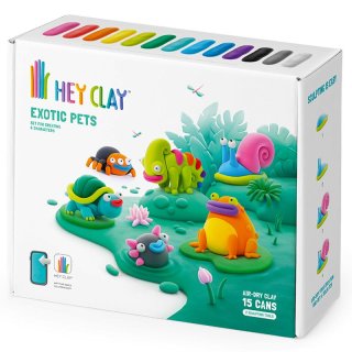 Hey Clay Masa plastyczna Egzotyczne Zwierzęta TM Toys HCL15023