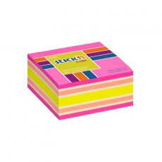 Karteczki samoprzylepne mix pastelowe i neonowe 76x76 mm 400 kartek Stick'n Hopax 21536 Róż