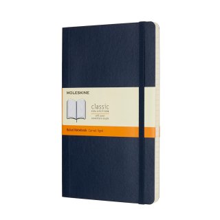 Moleskine Classic Notebook Notes w linie miękka oprawa szafirowy L, MOQP616B20