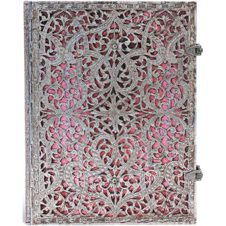 Paperblanks Notes w linie ultra Blush Pink Silver Filigree Collection