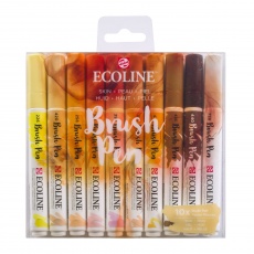 Pisaki pędzelkowe Ecoline Brush Pen Skin 10 kolorów Royal Talens 11509806