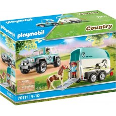 Playmobil Country 70511 Samochód z przyczepą dla kucyka