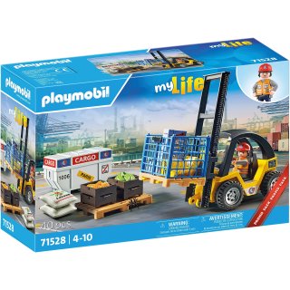 Playmobil My Life 71528 Wózek widłowy z ładunkiem