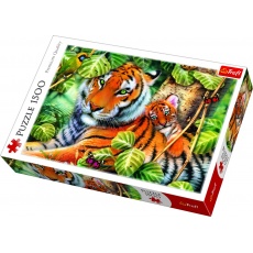 Puzzle 1500 elementów Trefl 26159 Dwa tygrysy