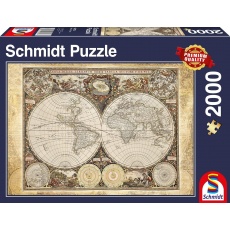 Puzzle 2000 elementów Schmidt Spiele 58178 PQ Historyczna mapa świata