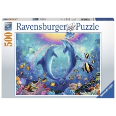 Puzzle 500 elementów Ravensburger 148110 Tańczące delfiny
