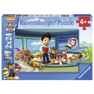Puzzle 2x24 el. Ravensburger 090853 Rubble i przyjaciele Psi Patrol PAW