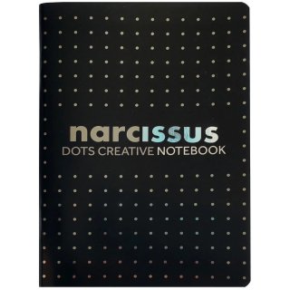 Zeszyt A5 w kropki 60 kartek Narcissus czarny