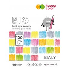 Blok rysunkowy A4 biały 100 arkuszy 100 g Happy Color BIG HA 3710 2030-0B100 008917