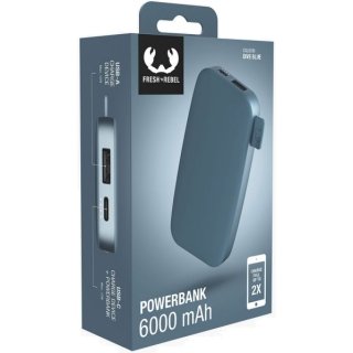 Fresh n' Rebel Powerbank 6000 mAh USB-C Fast Charging Hama 215327 Dive Blue