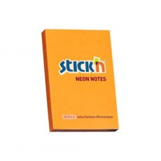 Karteczki samoprzylepne neonowe pomarańczowe 76x51 mm 100 kartek Stick'n Hopax 21160