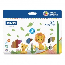 Kredki świecowe Plastipastel 24 kolory Milan 022R24