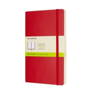 Moleskine Classic Notebook Notes gładki czerwony miękka oprawa L, MOQP618F2 