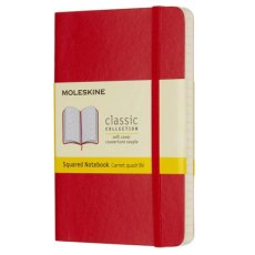 Moleskine Notes w kratkę notebook pocket soft red czerwony miękka oprawa