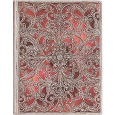 Paperblanks Flexis Notes w linie ultra Garnet Silver Filigree softcover notebook